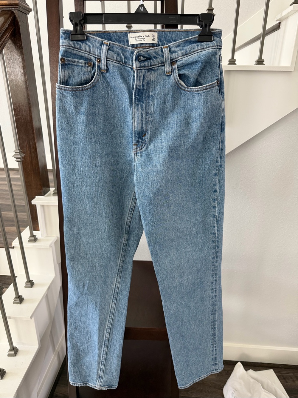 Abercrombie & Fitch Light Wash 90s Straight Ultra High Rise Jeans